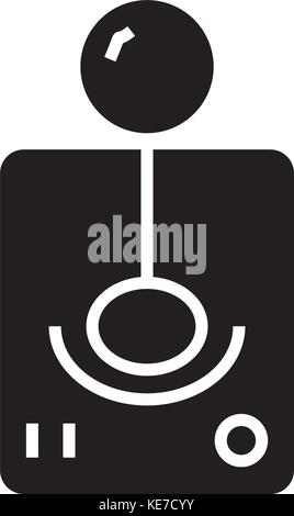 game controler icon, vector illustration, black sign on isolated background Stock Vector