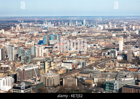 Aerial view of London's Skyline from Shard Stock Photo