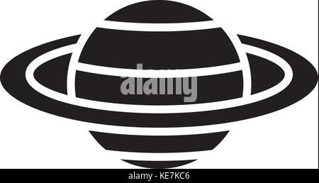 mars - planet icon, vector illustration, black sign on isolated background Stock Vector