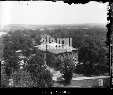 View of Herron Gymnasium from tower of Old Main Building ca. 1898 (3192332940) Stock Photo