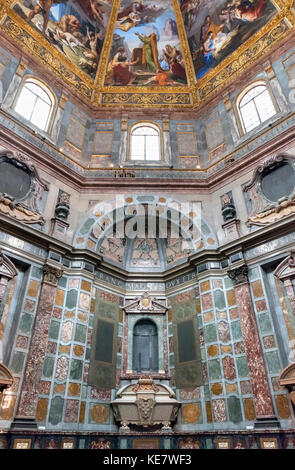 Interior of the Cappelle Medicee, Church of San Lorenzo, Florence, Italy. Stock Photo