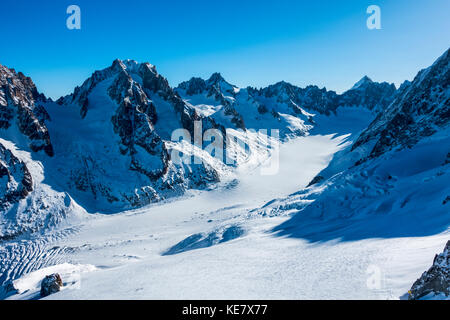 Aiguille Des Grands Montets, Mont Blanc Massif In Haute-Savoie; Chamonix, France Stock Photo