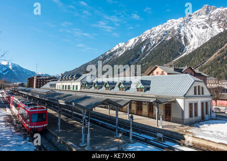 Train Station Chamonix Montenvers; Mer De Glace, Chamonix, France Stock Photo