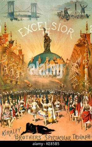 Excelsior Kiralfy Brothers' spectacular triumph, circa 1884 Stock Photo