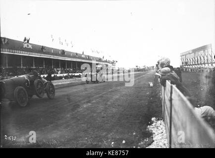 Victor Rigal in his Sunbeam at the 1912 French Grand Prix at Dieppe (4) Stock Photo