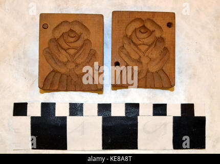 Wooden Butter Mold Stock Photo