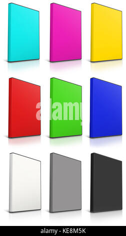 RGB and CMYK DVD Case on white Stock Photo