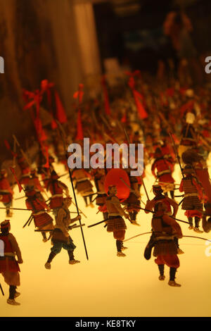 The miniatures in Osaka Castle. It depicts the war happened hundreds years ago. Pic was taken in August 2017. Stock Photo