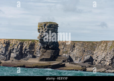 Rock formations between Linney Head and Flimston Head, Pembrokeshire Stock Photo