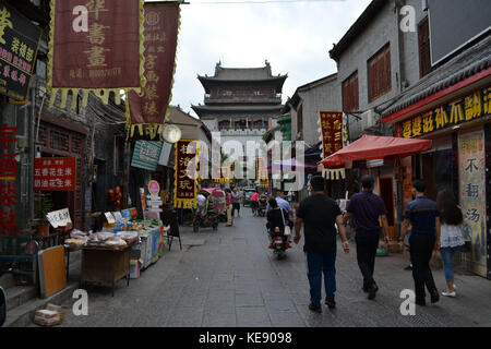 The things happening around Luoyang's old city. Tourists, locals, sellers, all are flocking around here. Pic was taken in September 2017 Stock Photo