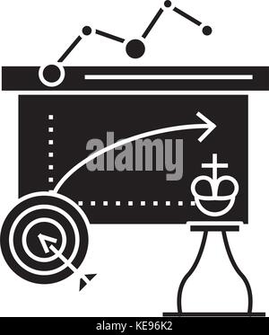 business tactics  icon, vector illustration, sign on isolated background Stock Vector