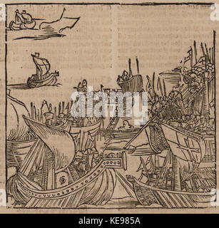The siege of Rhodes by the Ottomans, 1480 - Johannes Adelphus - 1513 ...
