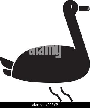 goose  icon, vector illustration, sign on isolated background Stock Vector