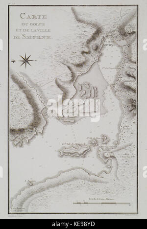 Carte du golfe et de la ville de Smyrne   Choiseul gouffier Gabriel Florent Auguste De   1782