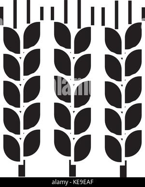 wheat  icon, vector illustration, sign on isolated background Stock Vector