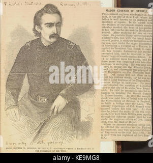 Thomas Butler Gunn Diaries  Volume 18, page 141 (newspaper clipping) Stock Photo