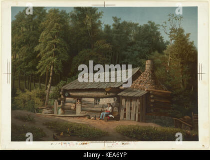 The Log Cabin Boston Public Library Stock Photo 163723499 Alamy