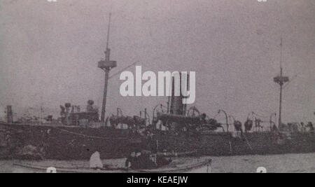 Romanian protected cruiser Elisabeta at Istanbul, 1913 Stock Photo