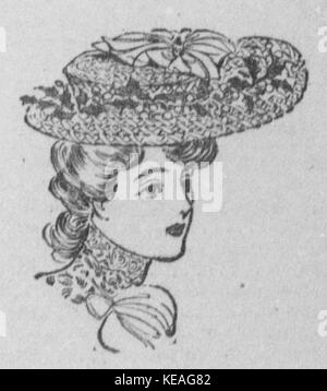 Woman in ornate hat (full page ad   The Tacoma Times, June 16, 1904, Page 3) (cropped) Stock Photo