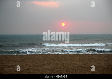 Wadduwa Western Province Sri Lanka Beach At Sunset Stock Photo