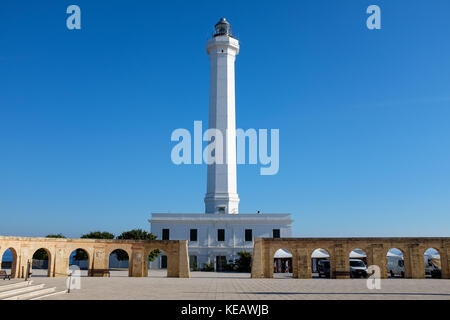 Southernmost Apulian lighthouse in a summer day. Italy Stock Photo
