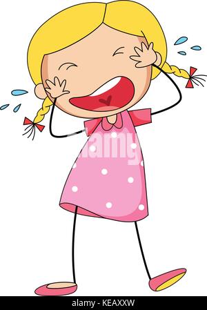 girl crying cartoon drawing