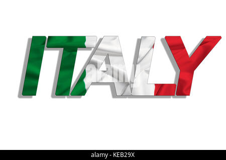 Italian flag and word Italy Stock Vector Art & Illustration, Vector ...