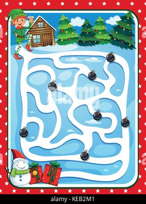 Christmas puzzle games Royalty Free Vector Image