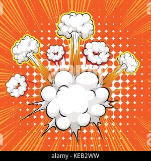 Cloud explosion with writing space Stock Vector