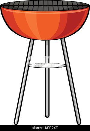 Close up outdoor barbecue stove Stock Vector
