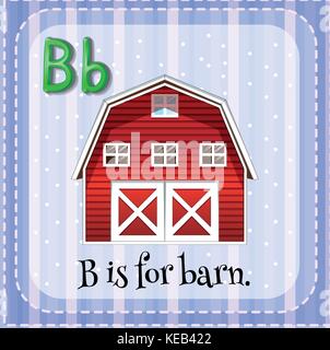 Flashcard Letter B Is For Barn Stock Vector Art & Illustration, Vector ...