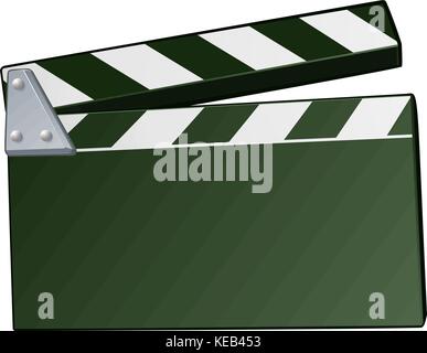 Movie Clapper Board Background Stock Vector