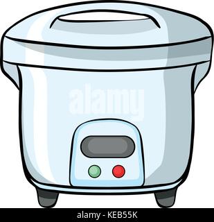 Close up electric rice cooker Stock Vector