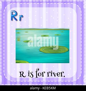 R is for river Stock Vector