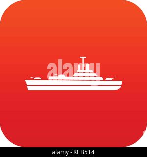 Military warship icon digital red Stock Vector Image & Art - Alamy