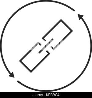 link exchange thin line icon Stock Vector