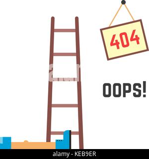 error 404 funny image Stock Vector