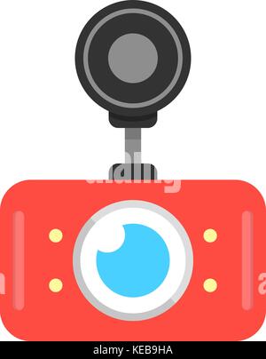 red car dvr icon Stock Vector