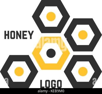 simple honeycomb abstract logotype Stock Vector