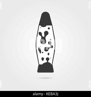 black lava lamp icon Stock Vector