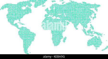 green world map from different points Stock Vector