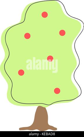 abstract apple tree icon Stock Vector