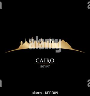 Cairo Egypt city skyline silhouette. Vector illustration Stock Vector ...