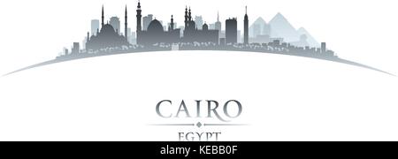 Cairo Egypt city skyline silhouette vector illustration Stock Vector ...
