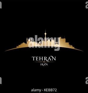 Tehran Iran skyline Detailed vector silhouette Stock Vector