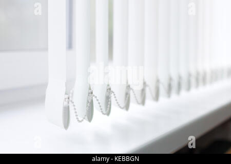 Vertical blinds white Stock Photo