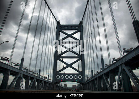 Benjamin Franklin Bridge in Philadelphia - USA Stock Photo