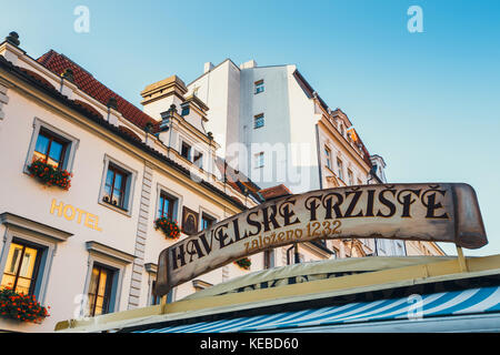 Havelske Trziste Market in Prague, Czech Republic Stock Photo