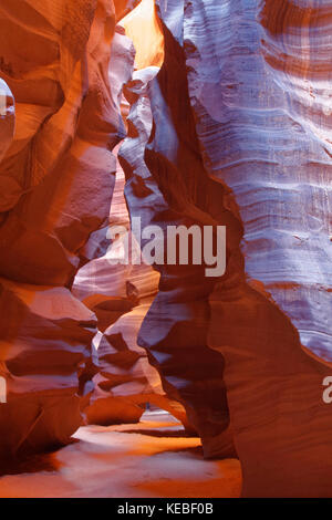 Intricate shapes and patterns of the distinctive rock formations of  Upper   Antelope Canyon in Arizona, USA Stock Photo