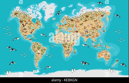 World Map  highly detailed vector illustration Stock Vector